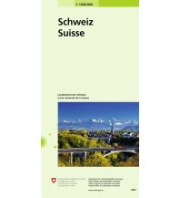 Straßenkarten Schweiz Landeskarte der Schweiz 0081, Schweiz/Suisse 1:1.000.000 Bundesamt für Landestopographie