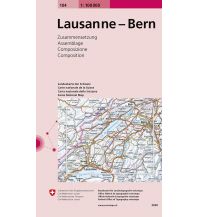 Wanderkarten Schweiz & FL SLK 100 Bl.104 Schweiz - Lausanne, Bern 1:100.000 Bundesamt für Landestopographie