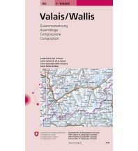 Wanderkarten Schweiz & FL Landeskarte der Schweiz 105, Valais/Wallis 1:100.000 Bundesamt für Landestopographie