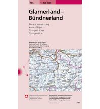 Hiking Maps Switzerland Landeskarte der Schweiz 106, Glarnerland, Bündnerland 1:100.000 Bundesamt für Landestopographie