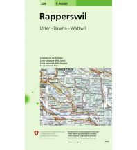 Wanderkarten Schweiz & FL Rapperswil 1:50.000 Bundesamt für Landestopographie