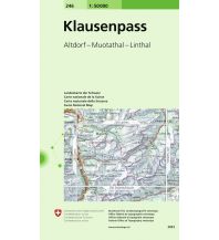 Hiking Maps Switzerland Klausenpass 1:50.000 Bundesamt für Landestopographie