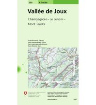 Hiking Maps Switzerland 250 Vallée de Joux 1:50.000 Bundesamt für Landestopographie