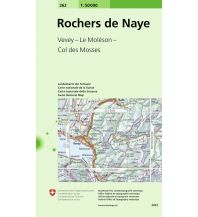 Hiking Maps Switzerland Rochers de Naye 1:50.000 Bundesamt für Landestopographie