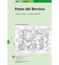 Hiking Maps Switzerland Landeskarte der Schweiz 269, Passo del Bernina 1:50.000 Bundesamt für Landestopographie