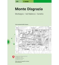 Wanderkarten Schweiz & FL Landeskarte der Schweiz 278, Monte Disgrazia 1:50.000 Bundesamt für Landestopographie