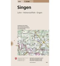 Wanderkarten Nordostschweiz Landeskarte der Schweiz 1012, Singen 1:25.000 Bundesamt für Landestopographie