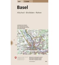 Wanderkarten Schweiz & FL Landeskarte der Schweiz 1047, Basel 1:25.000 Bundesamt für Landestopographie