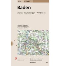 Hiking Maps Switzerland Baden 1:25.000 Bundesamt für Landestopographie