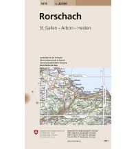 Hiking Maps North Switzerland Landeskarte der Schweiz 1075, Rorschach 1:25.000 Bundesamt für Landestopographie