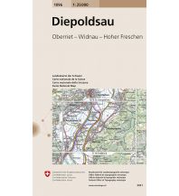 Wanderkarten Vorarlberg Landeskarte der Schweiz 1096, Diepoldsau 1:25.000 Bundesamt für Landestopographie