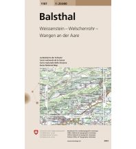 Hiking Maps Switzerland 1107 Balsthal 1:25.000 Bundesamt für Landestopographie