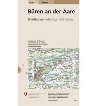 Wanderkarten Schweiz & FL Landeskarte der Schweiz 1126, Büren an der Aare 1:25.000 Bundesamt für Landestopographie
