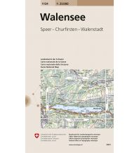 Hiking Maps North Switzerland Landeskarte der Schweiz 1134, Walensee 1:25.000 Bundesamt für Landestopographie