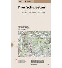 Hiking Maps Vorarlberg Landeskarte der Schweiz 1136, Drei Schwestern 1:25.000 Bundesamt für Landestopographie