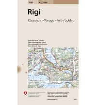 Hiking Maps Switzerland Landeskarte der Schweiz 1151, Rigi 1:25.000 Bundesamt für Landestopographie