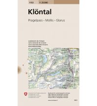 Wanderkarten Schweiz & FL Landeskarte der Schweiz 1153, Klöntal 1:25.000 Bundesamt für Landestopographie