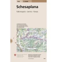 Wanderkarten Vorarlberg Landeskarte der Schweiz 1156, Schesaplana 1:25.000 Bundesamt für Landestopographie