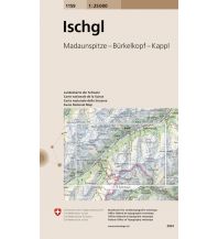 Wanderkarten Tirol Landeskarte der Schweiz 1159, Ischgl 1:25.000 Bundesamt für Landestopographie