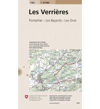 Hiking Maps Switzerland 1162 Les Verrières Bundesamt für Landestopographie