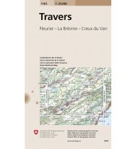 Wanderkarten Schweiz & FL 1163 Travers Bundesamt für Landestopographie