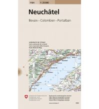 Hiking Maps Switzerland Landeskarte der Schweiz 1164, Neuchâtel 1:25.000 Bundesamt für Landestopographie