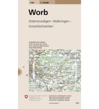 Wanderkarten Schweiz & FL Landeskarte der Schweiz Worb 1:25.000 Bundesamt für Landestopographie