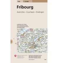 Wanderkarten Schweiz & FL Landeskarte der Schweiz 1185, Fribourg/Freiburg 1:25.000 Bundesamt für Landestopographie