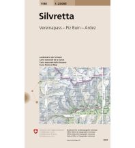 Hiking Maps Vorarlberg Landeskarte der Schweiz 1198, Silvretta 1:25.000 Bundesamt für Landestopographie