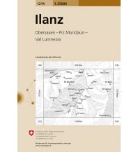 Wanderkarten Schweiz & FL Landeskarte der Schweiz 1214, Ilanz 1:25.000 Bundesamt für Landestopographie