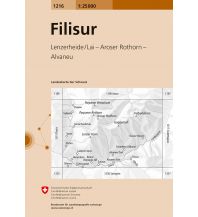 Hiking Maps Switzerland Landeskarte der Schweiz 1216, Filisur 1:25.000 Bundesamt für Landestopographie