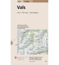 Hiking Maps Switzerland Landeskarte der Schweiz 1234, Vals 1:25.000 Bundesamt für Landestopographie