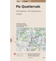 Hiking Maps Switzerland Landeskarte der Schweiz 1238, Piz Quattervals 1:25.000 Bundesamt für Landestopographie