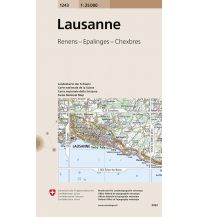 Hiking Maps Switzerland Landeskarte der Schweiz 1243, Lausanne 1:25.000 Bundesamt für Landestopographie