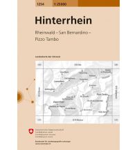 Wanderkarten Schweiz & FL Landeskarte der Schweiz 1254, Hinterrhein 1:25.000 Bundesamt für Landestopographie