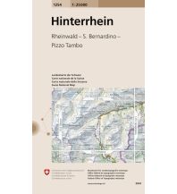 Hiking Maps Switzerland Landeskarte der Schweiz 1254, Hinterrhein 1:25.000 Bundesamt für Landestopographie