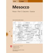 Wanderkarten Schweiz & FL Landeskarte der Schweiz 1274, Mesocco 1:25.000 Bundesamt für Landestopographie