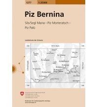 Wanderkarten Schweiz & FL Landeskarte der Schweiz 1277, Piz Bernina 1:25.000 Bundesamt für Landestopographie