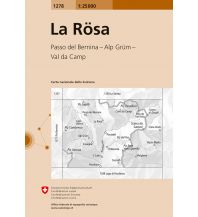 Wanderkarten Schweiz & FL Landeskarte der Schweiz 1278, La Rösa 1:25.000 Bundesamt für Landestopographie