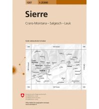 Hiking Maps Switzerland Landeskarte der Schweiz 1287, Sierre/Siders 1:25.000 Bundesamt für Landestopographie