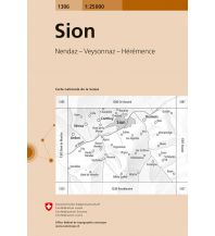 Wanderkarten Schweiz & FL Landeskarte der Schweiz 1306, Sion / Sitten 1:25.000 Bundesamt für Landestopographie