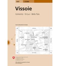 Wanderkarten Schweiz & FL Landeskarte der Schweiz 1307, Vissoie 1:25.000 Bundesamt für Landestopographie