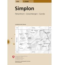 Wanderkarten Schweiz & FL Landeskarte der Schweiz 1309, Simplon 1:25.000 Bundesamt für Landestopographie