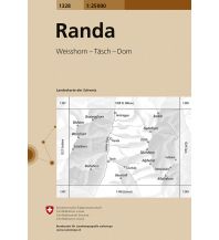 Wanderkarten Schweiz & FL Landeskarte der Schweiz 1328, Randa 1:25.000 Bundesamt für Landestopographie