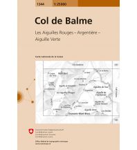 Wanderkarten Frankreich Landeskarte der Schweiz 1344, Col de Balme 1:25.000 Bundesamt für Landestopographie