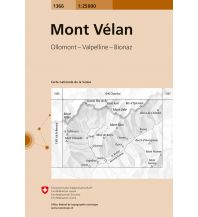 Wanderkarten Schweiz & FL Landeskarte der Schweiz 1366, Mont Vélan 1:25.000 Bundesamt für Landestopographie