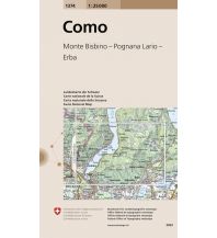 Wanderkarten Italien Landeskarte der Schweiz 1374, Como 1:25.000 Bundesamt für Landestopographie