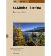 Wanderkarten Schweiz & FL Landeskarte der Schweiz 2521, St. Moritz, Bernina 1:25.000 Bundesamt für Landestopographie