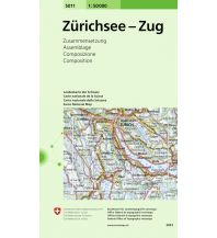 Wanderkarten Schweiz & FL SLK 50 Bl.5011 Schweiz - Zürichsee - Zug 1:50.000 Bundesamt für Landestopographie