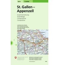 Hiking Maps North Switzerland SLK 50 Bl.5014 Schweiz - St. Gallen - Appenzell 1:50.000 Bundesamt für Landestopographie